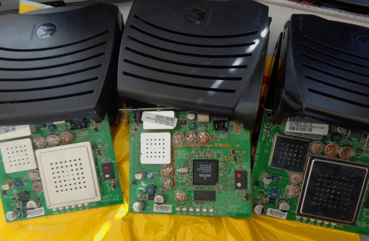 The ancient coins were hidden inside the routers sent abroad. Photo Credit: Bulgarian Customs Agency.