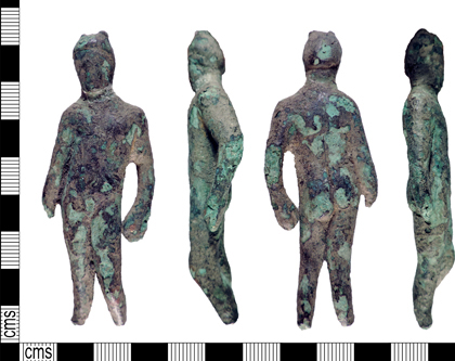 The figurine which is the 1,000th find of the year in Yorkshire stands 76.7 mm high. © PAS