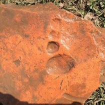 Footprint on Roman tile found at Vindolanda