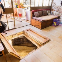 A two thousand year old bath below the living room floor