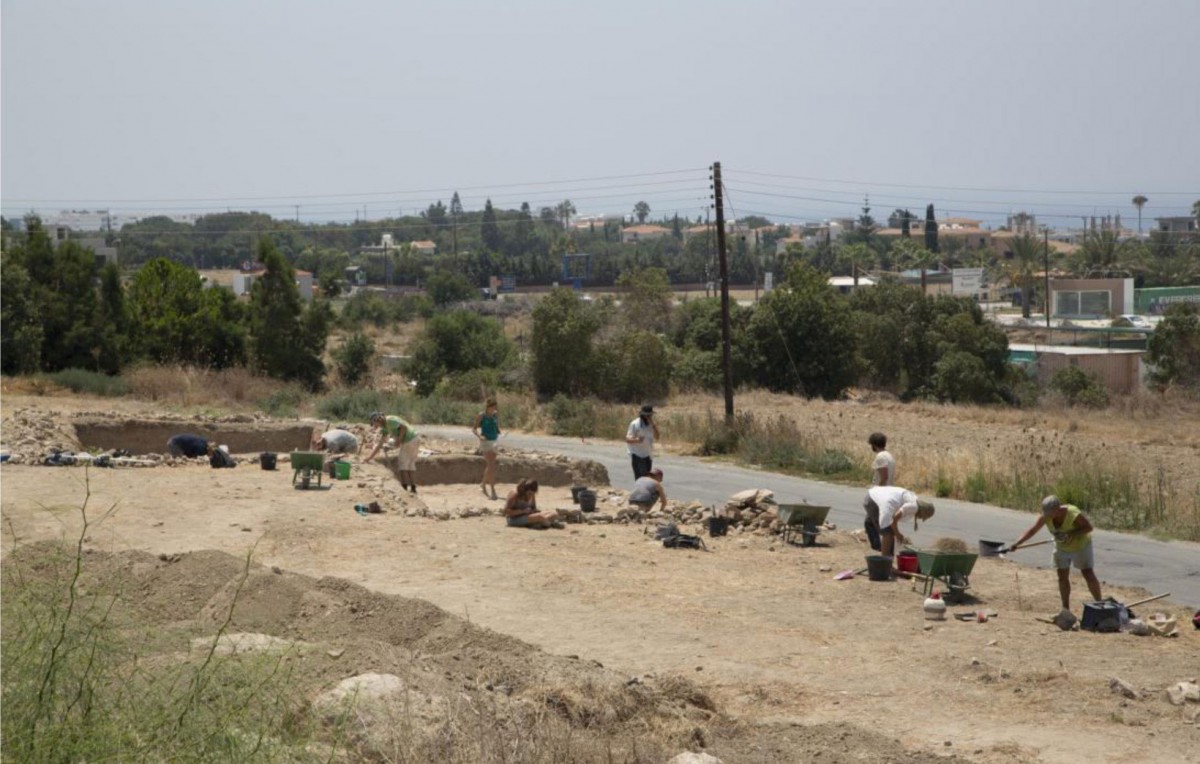 The 2015 excavations at Chlorakas-Palloures in progress. Photo by Ian J. Cohn.