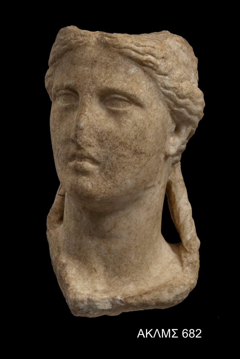 Female head, which probably depicts the Great Mother. 3rd - 1st cent. BC. © Acropolis Museum. Photo Socrates Mavromatis