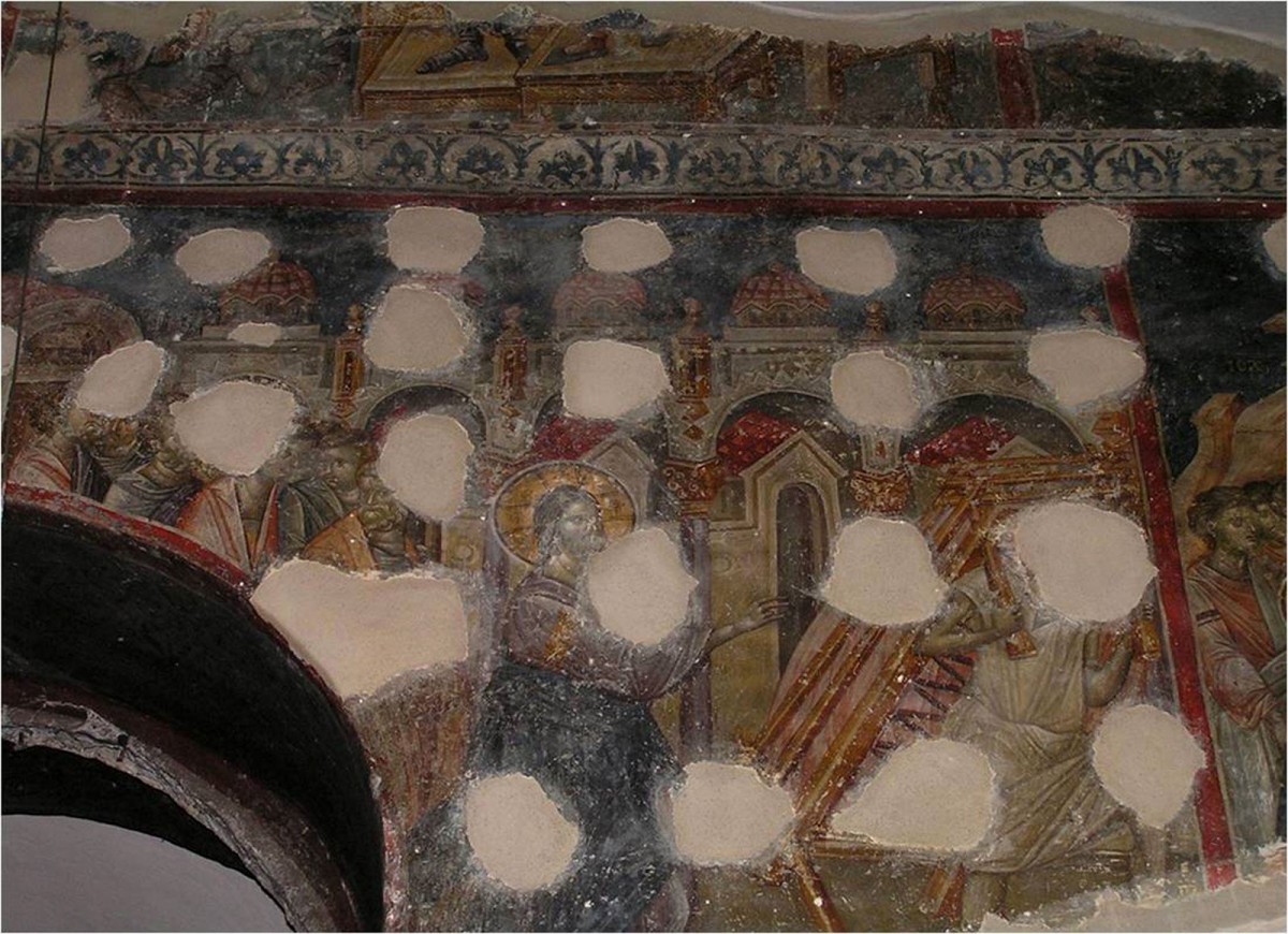 Fig. 7. The Church of Hagia Aikaterine. Depiction of five lanterns.