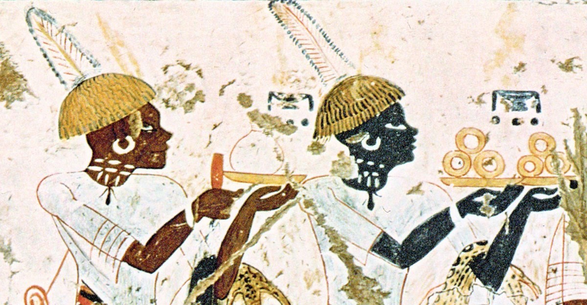 Kushites bringing gold to Egypt, tomb of Viceroy Huy (Thebes).