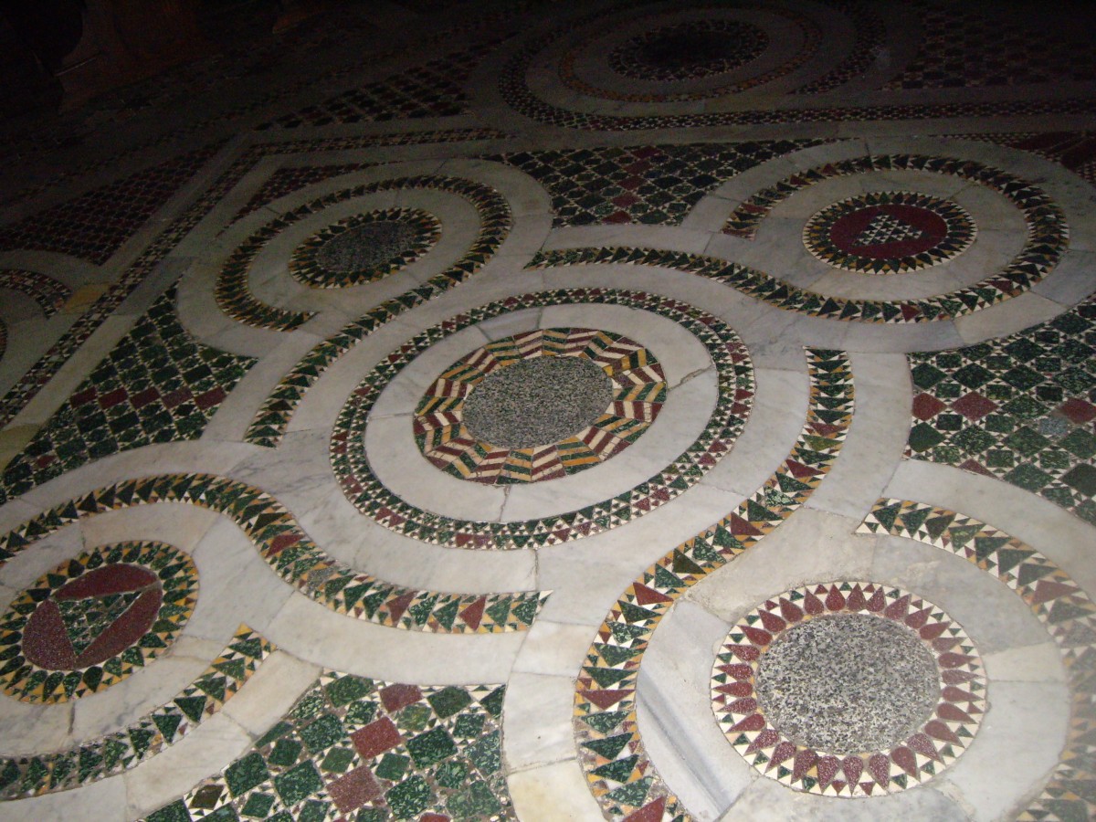 Krokean stone at the mosaic of a church in Rome