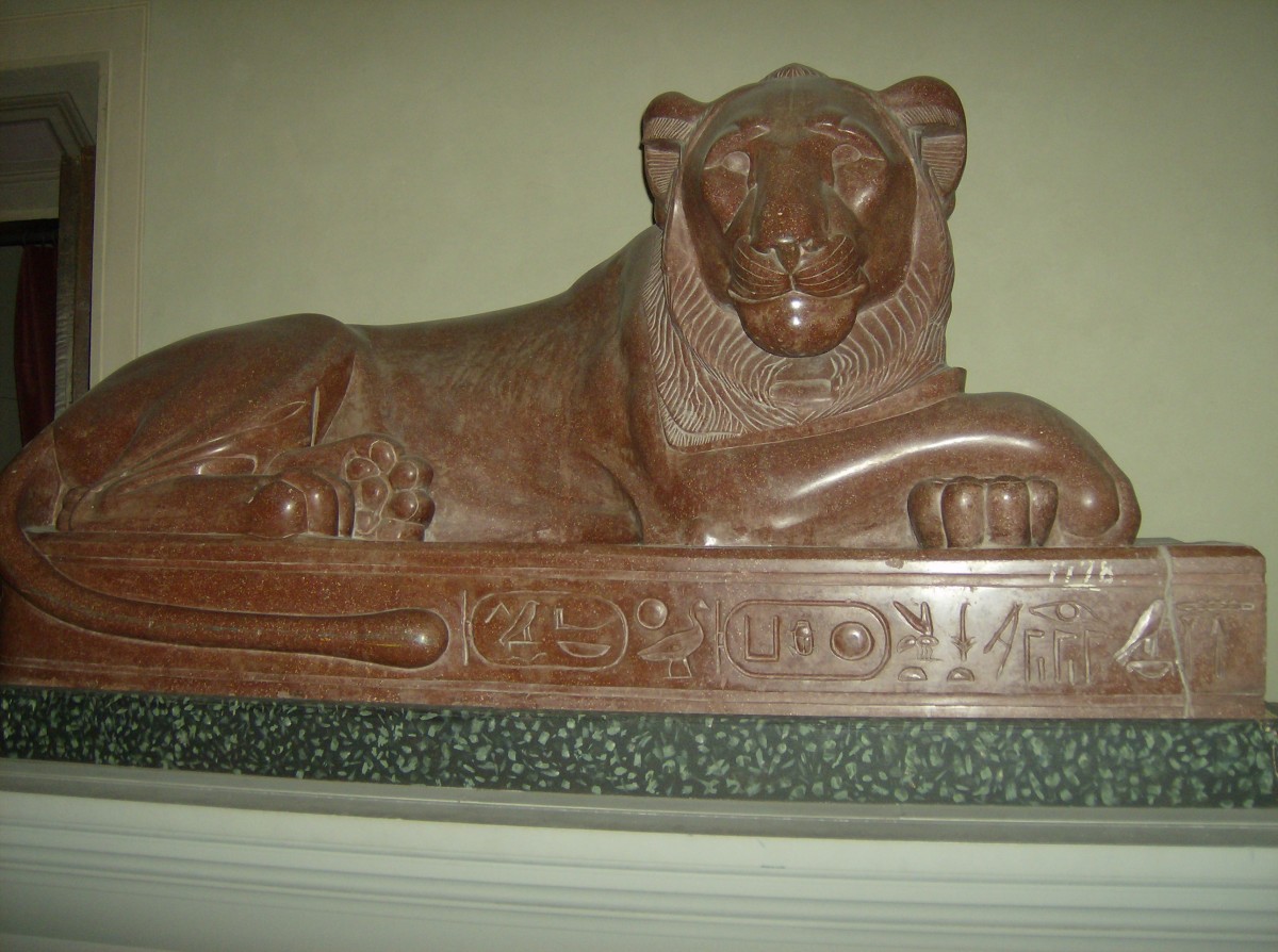 Base of sculpture made of Krokean stone in the Palazzo Pitti (Florence)