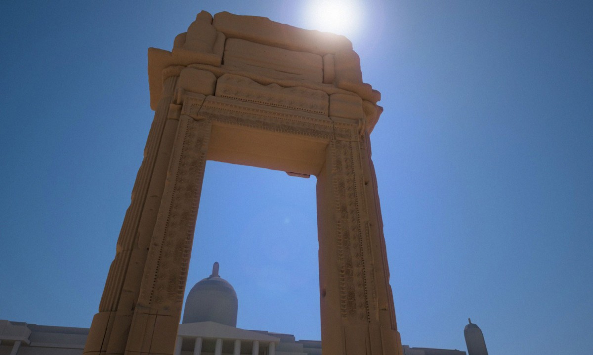 A 3D-printed replica of the Arch of Palmyra will appear in London’s Trafalgar Square in April. Image Credit: Institute for Digital Archaeology.