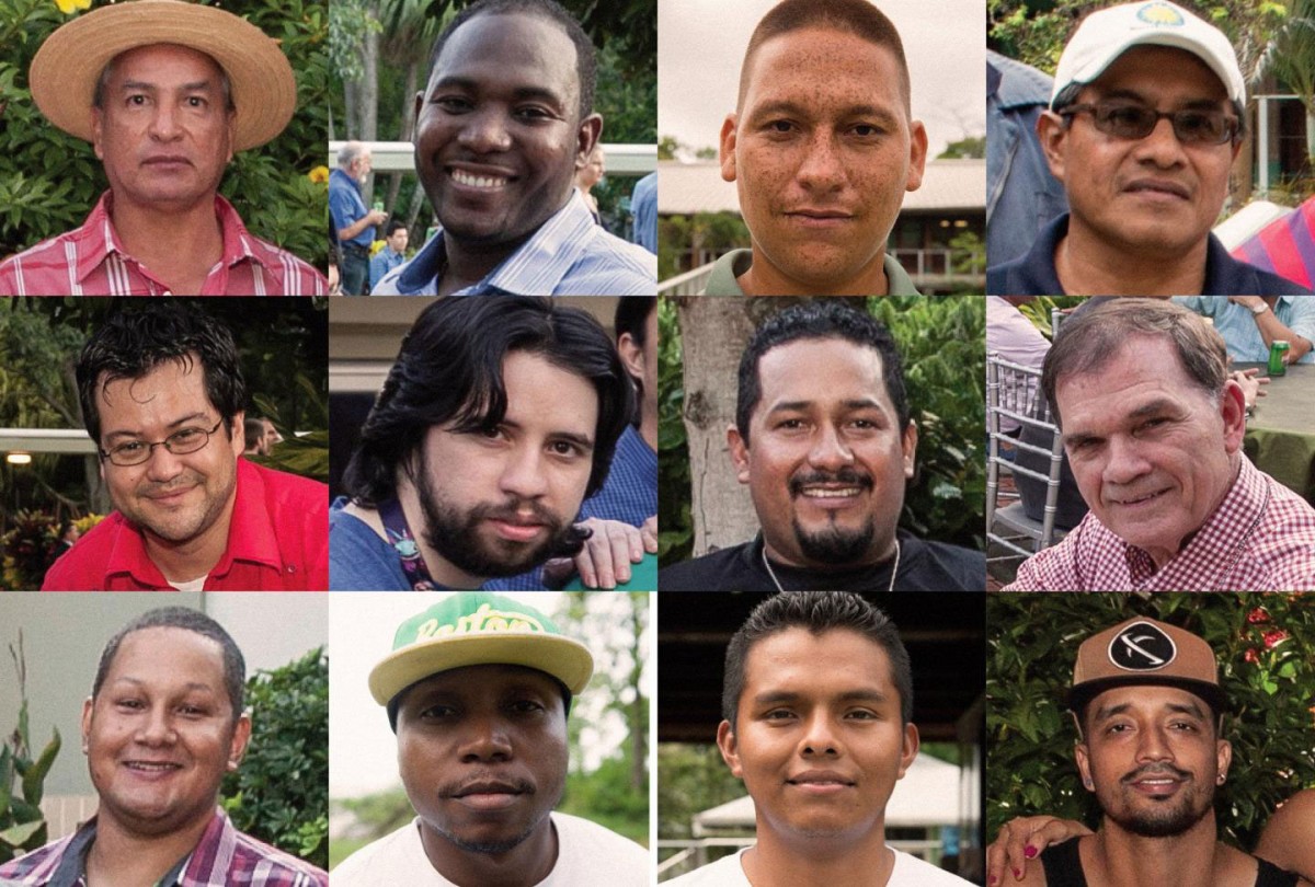The faces of this selection of staff members at the Smithsonian Tropical Research Institute reflects the diversity of men in Panama.
Credit: Jorge Aleman, STRI