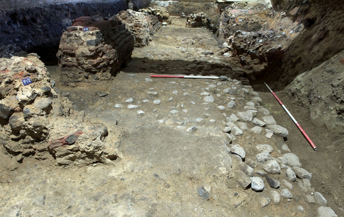 The arcade is unique in size, built in monumental proportions. Photo Credit: The Colchester Archaeological Trust.