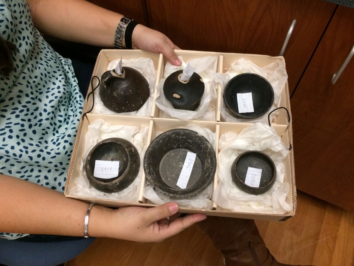 Some examples of ancient Roman ceramics being studied in the Hidden Treasure of Rome project. | Rachel Opitz, CAST.