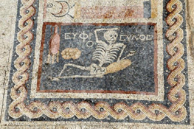The mosaic was discovered in the ancient city  of Antiocheia. Photo Credit: AA/Archaeology News network.