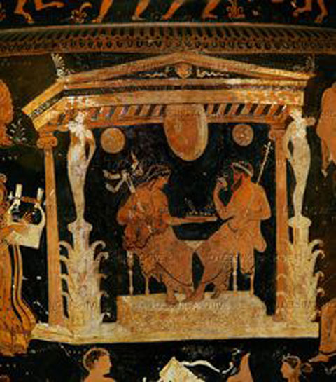 Fig. 6. Orphic Underworld by the Underworld Painter, Naples, the National Archaeological Museum (photo courtesy of the National Archaeological Museum of Naples).
