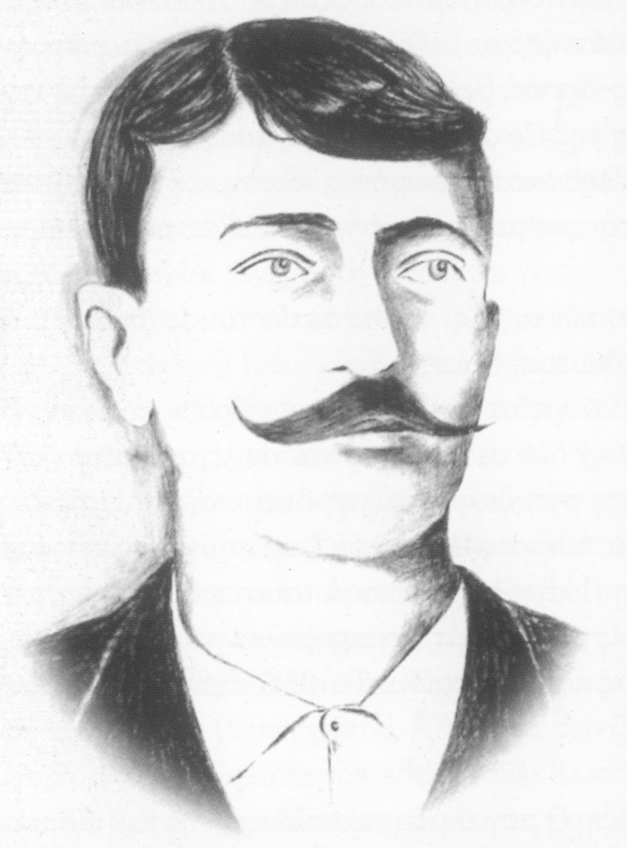 Fig. 39. Karaghioz shadow puppet player Mimaros (Dimitris Sardounis). From the book by Evanthia E. Stivanakis , Θεατρική ζωή, Κίνηση και δραστηριότητα στην Πάτρα από το 1828 έως το 1900, Περί Τεχνών, Patras 2001.