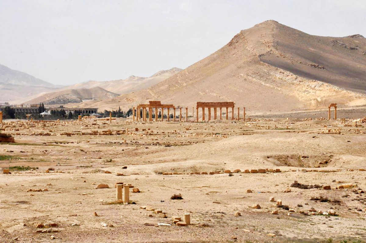 The destruction caused by the IS at Palmyra is only similar to that caused by an earthquake. Photo Credit: SANA via AP/Concord Monitor.