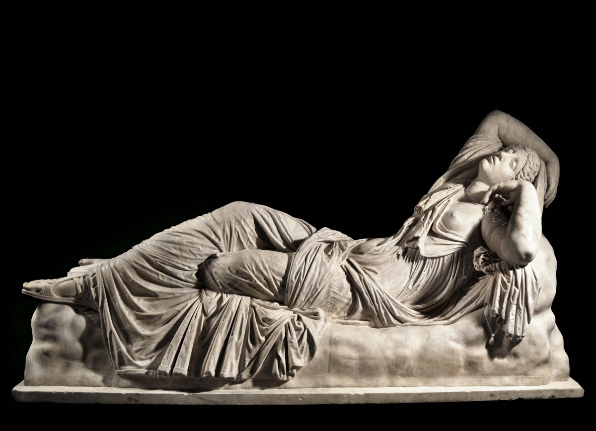 Arianna dormiente (Sleeping Arianna), second-century Roman sculpture, is part of the Uffizi Gallery collection in Florence, Italy, to be digitized in 3-D.