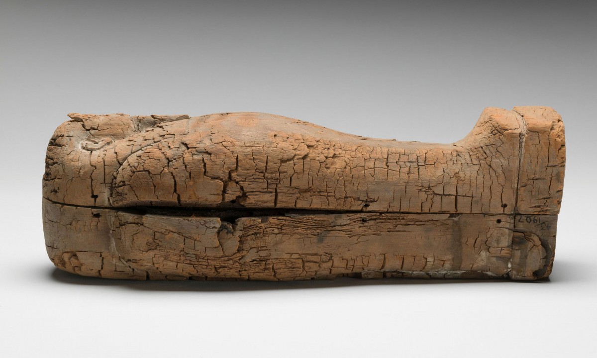 The miniature cedar sarcophagus. Photograph: Jaymes Sinclair/the Fitzwilliam Museum, Image Library