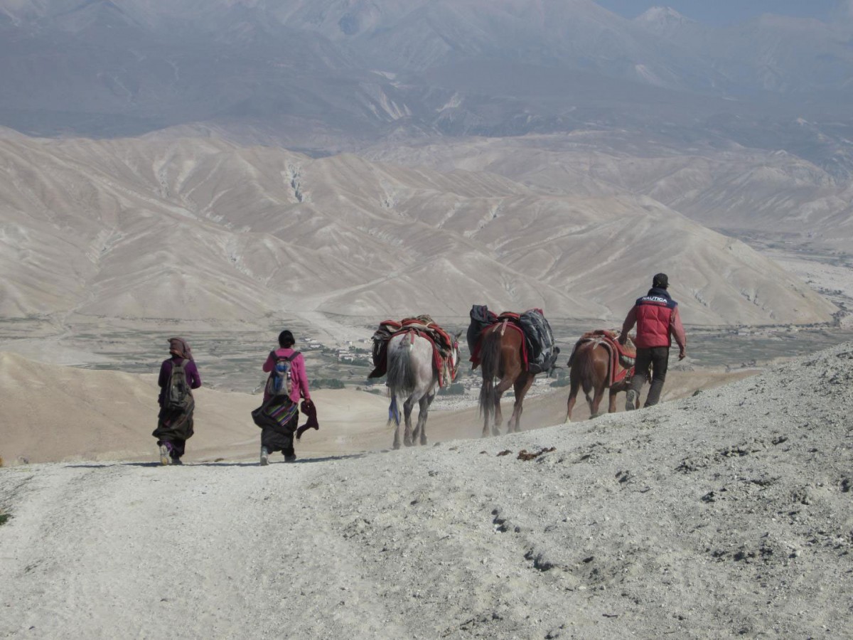 Prehistoric Himalayan settlements are remote and only accessible today by horse and on foot. Credit: University of Oklahoma.