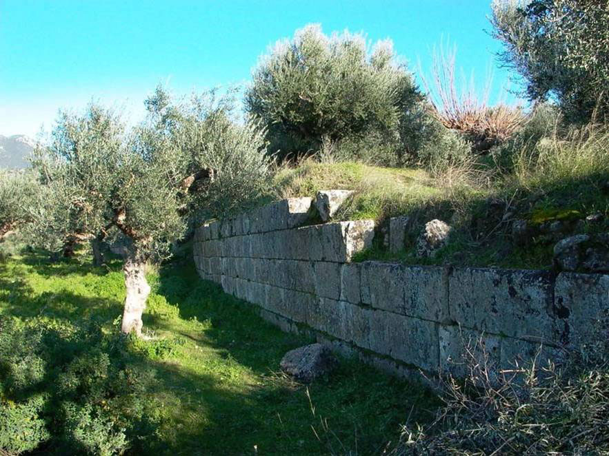 Remains of olive presses in ancient Thouria of Messenia