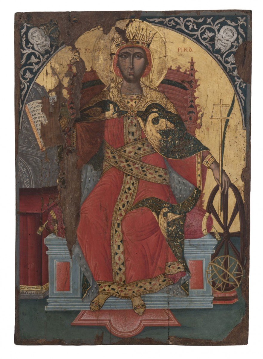 Iconof Saint Catherin. Late 17th century. Byzantine and Christian Museum, Athens (ΒΧΜ 11535).