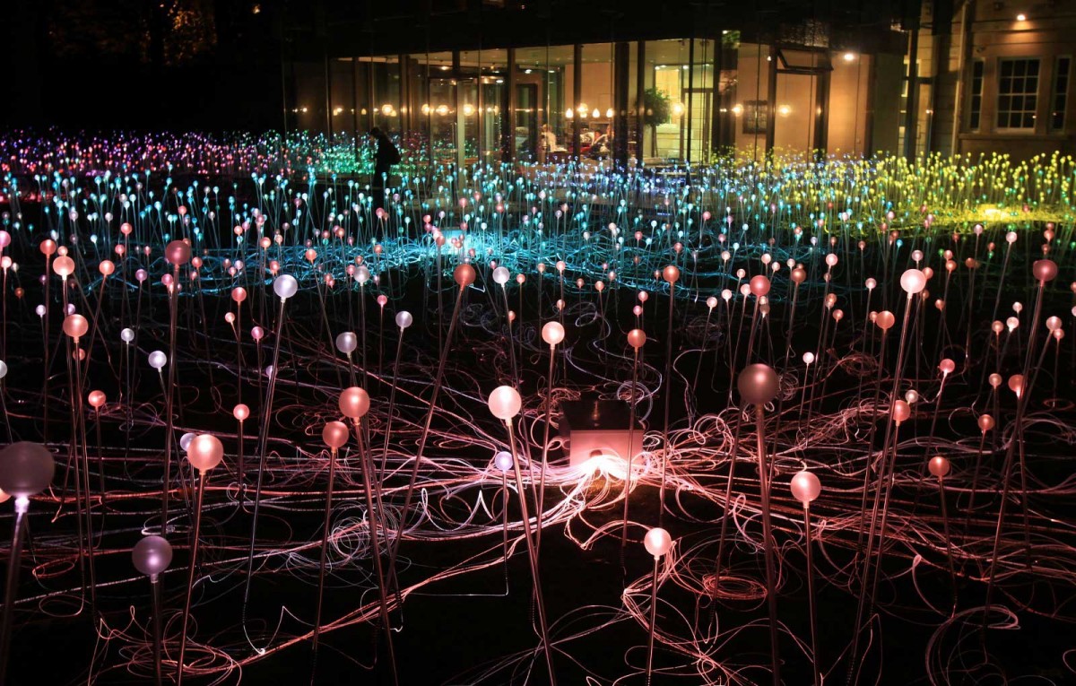 The inaugural fellow, Dr. David Saunders, will work on museum and gallery lighting during the fellowship. Photo: Lighting artist Bruce Munro’s installation ‘Field of Light’ is seen in the grounds of the Holbourne Museum. (Matt Cardy/Getty Images)
