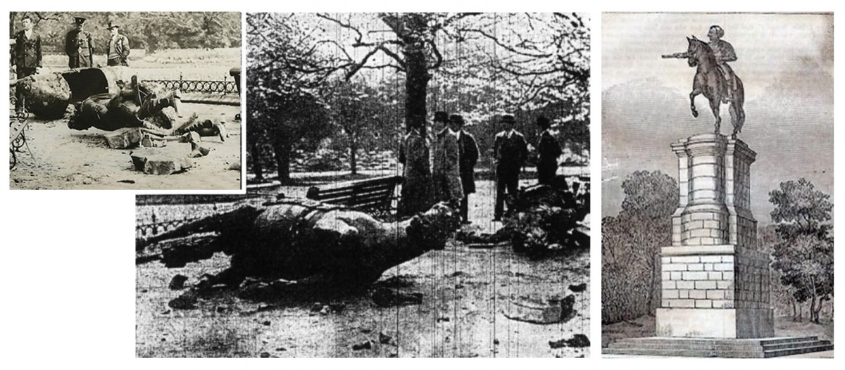 Fig. 5. The monument of King George II (1758) was destroyed after a bomb attack on 13th May 1937. Sculptor: John van Nost the Younger (1713-1780).