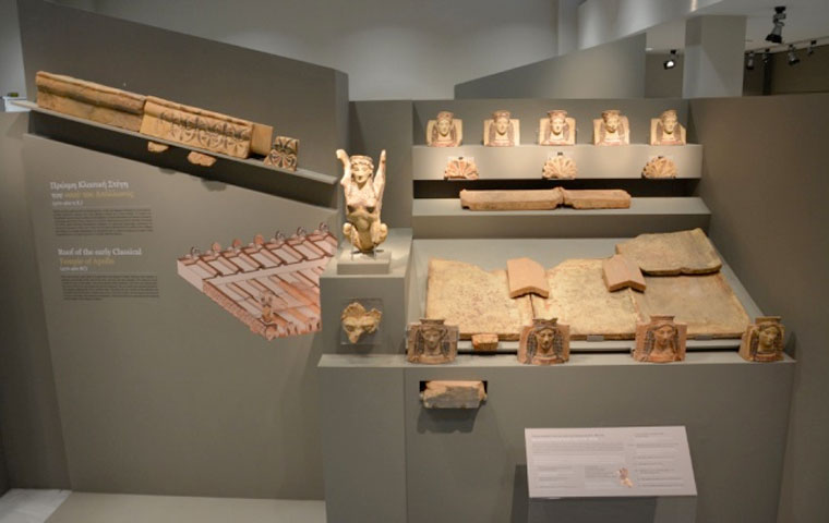 View of the permanent exhibition at the Archaeological Museum of Thermo.