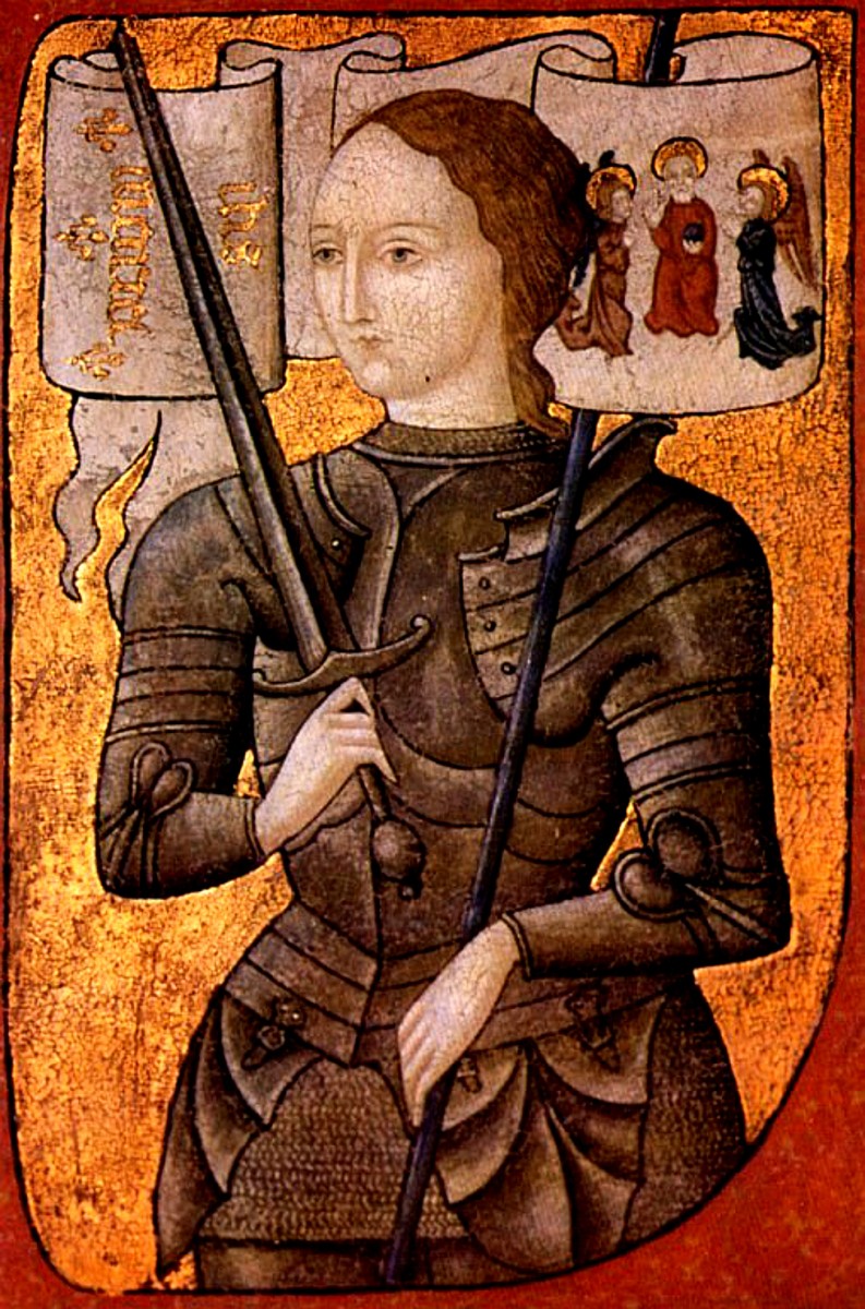 Joan of Arc, painting, c. 1485. An artist's interpretation, since the only known direct portrait has not survived. (Centre Historique des Archives Nationales, Paris, AE II 2490)