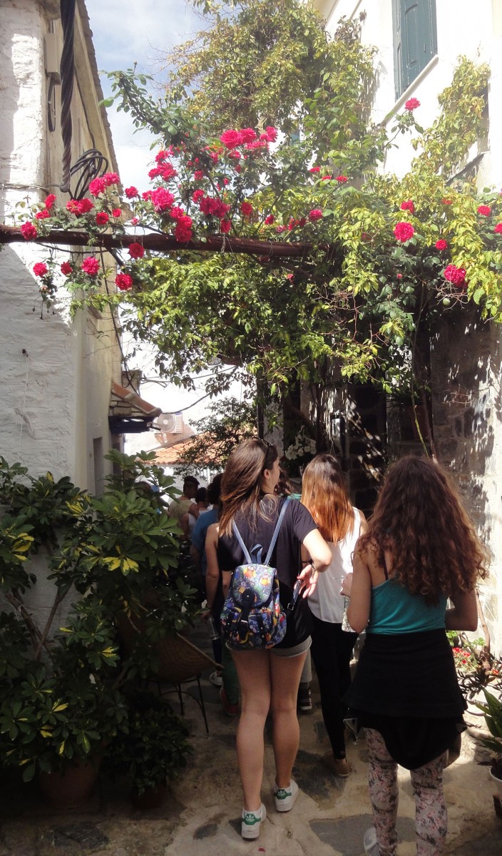 Fig. 7. Walking in the streets of Skopelos.