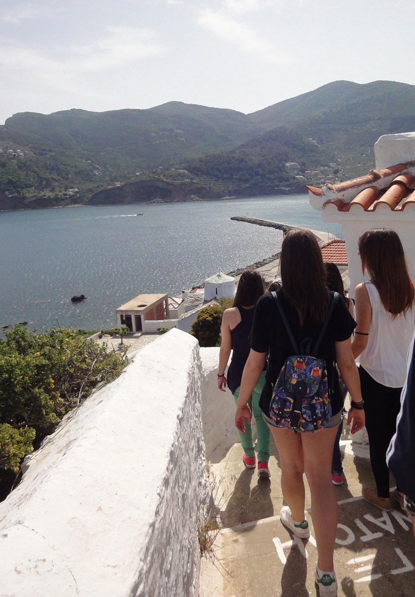 Fig. 8. Walking in the streets of Skopelos.