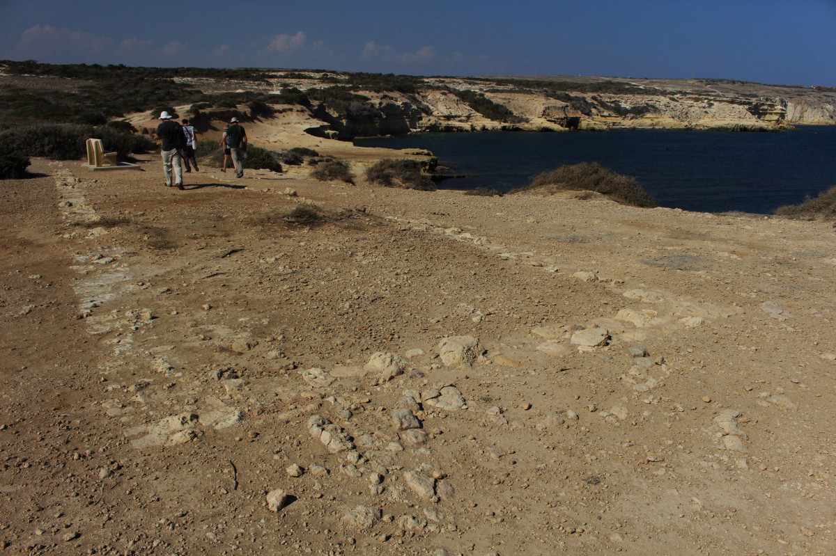 One of the late Roman buildings along the Dreamer’s Bay shoreline (photo: Simon James).