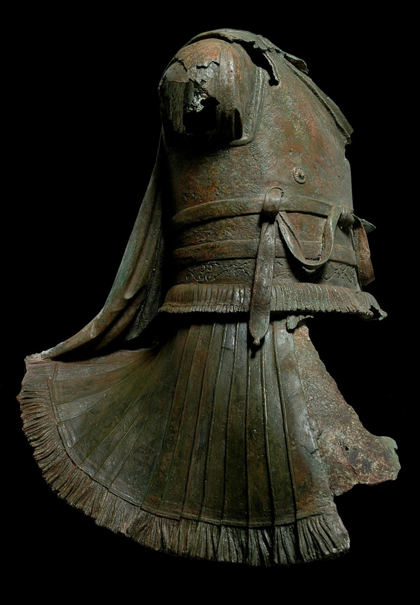 Bronze statue torso of a rider wearing a cuirass found in the sea south of the island of Kalymnos. 2nd cent. BC. Ephorate of Underwater Antiquities 2006/1.