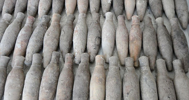 The small bottles, also known as unguentaria, were used in antiquity to contain various substances. Photo Credit: Daily Sabah.