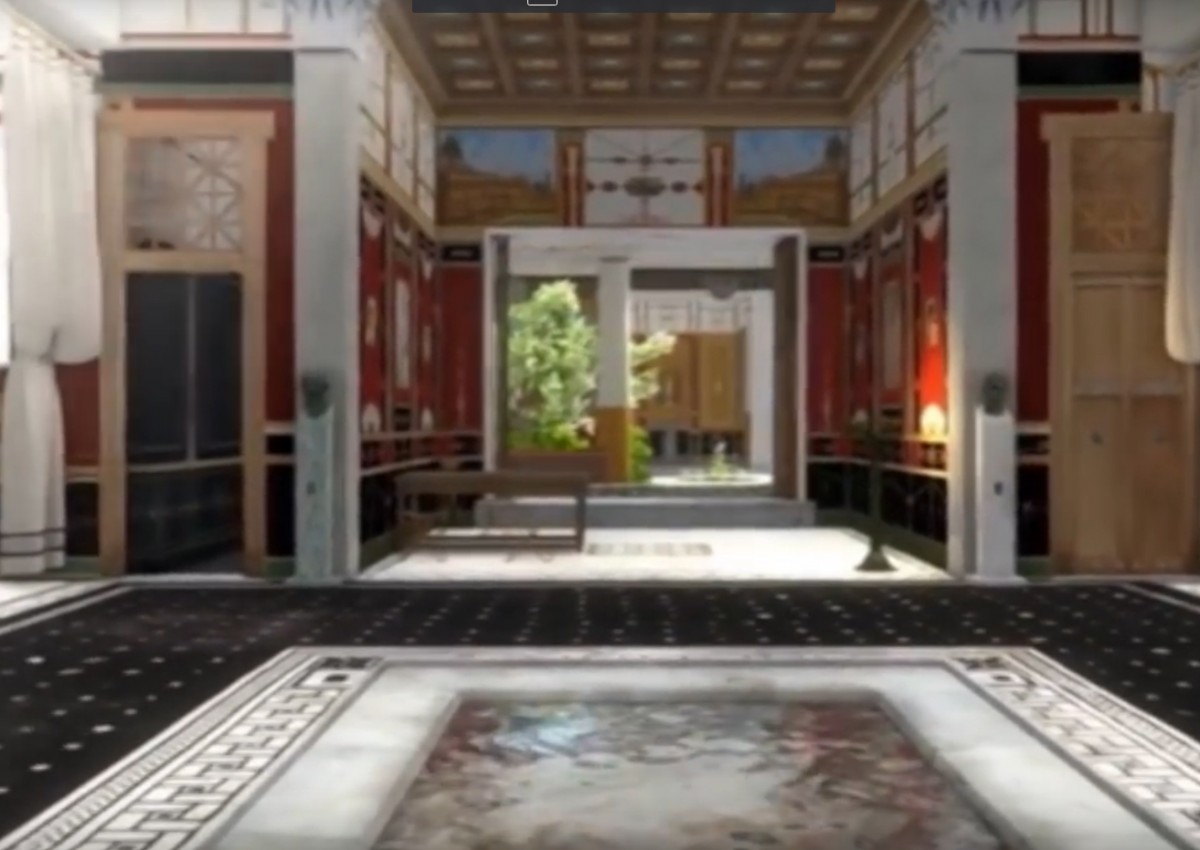 The big entrance room of Caecilius Iucundus’s large house before the volcanic outbreak 2,000 years ago. 