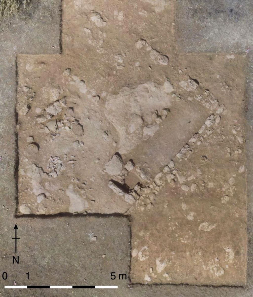 Fig. 3. Sector 3, Trench 3.4: aerial view of excavated remains at the end of the 2016 excavation campaign (photo N. Kress). 