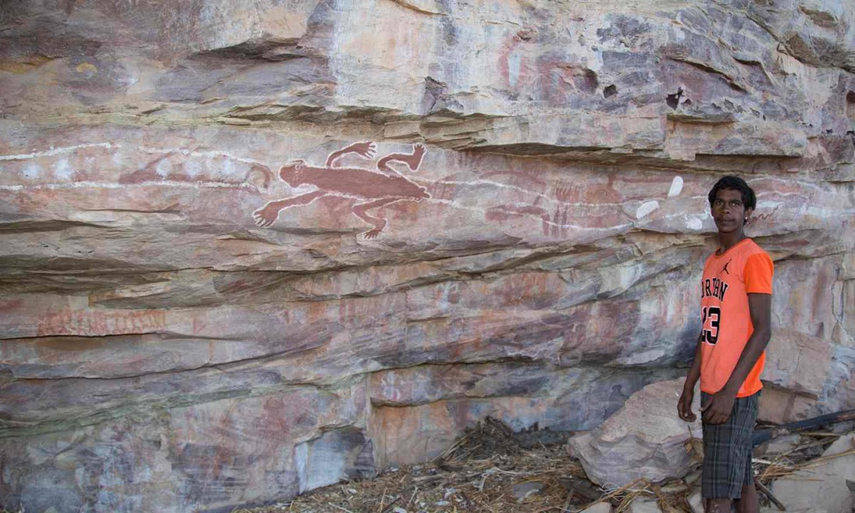 The remote location of the sites – in the east Kimberley, more than 1,000km east of Broome and 3,400km north of Perth – has helped protect them over the years since European arrival.
Photo Credit: The Guardian/University of Western Australia.