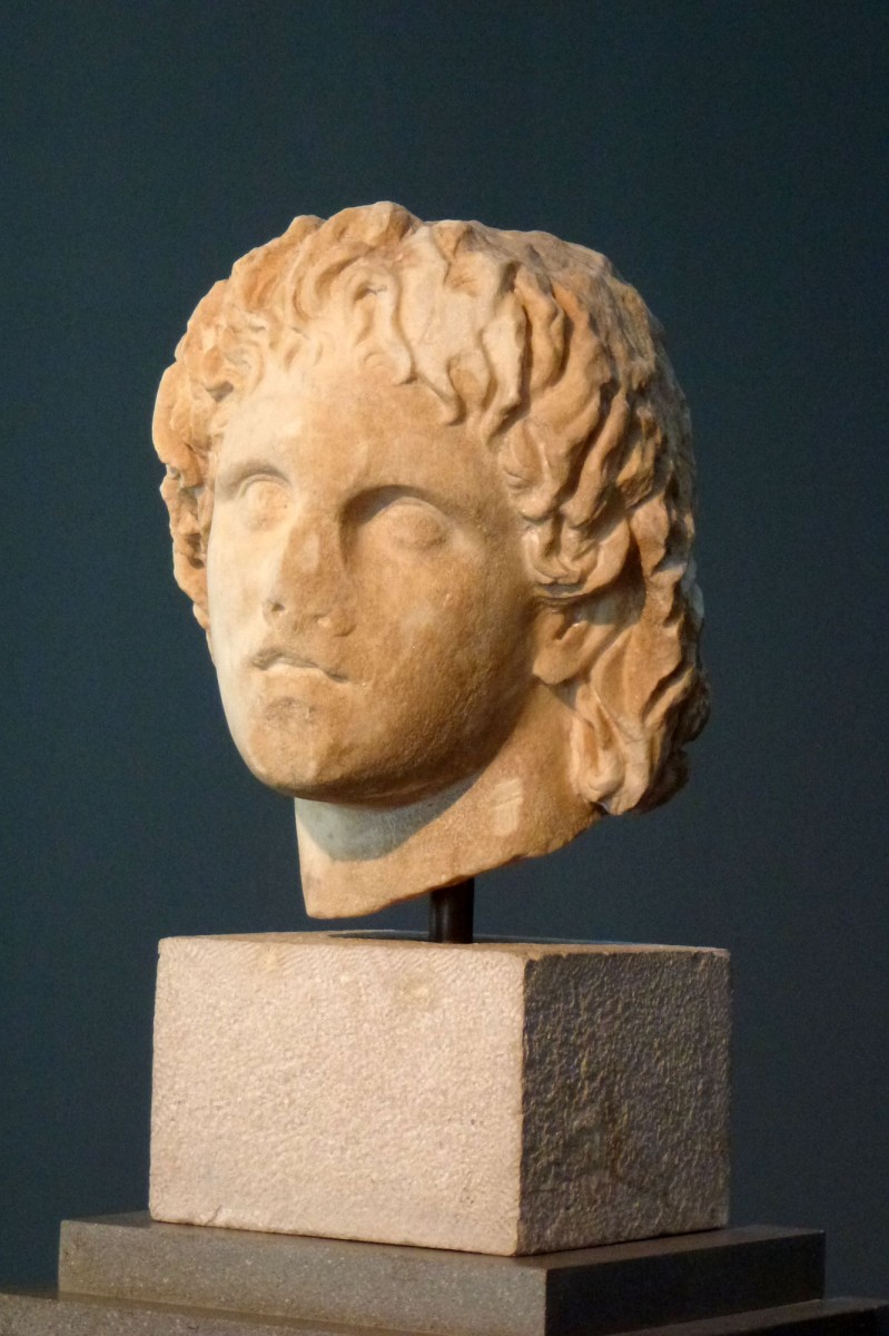 Marble head of Alexander the Great