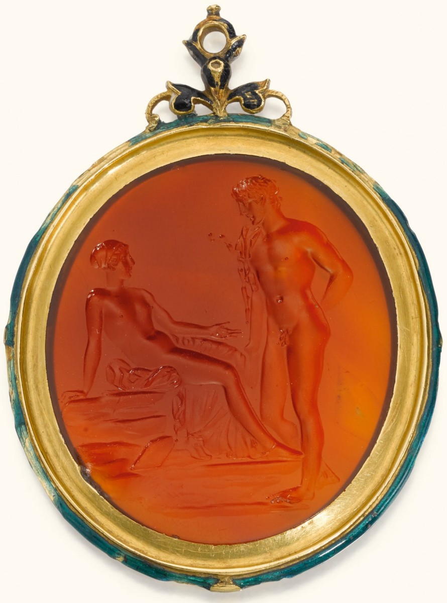 Intaglio on sard, Roman, 1st century AD. Credit: Sotheby's.
