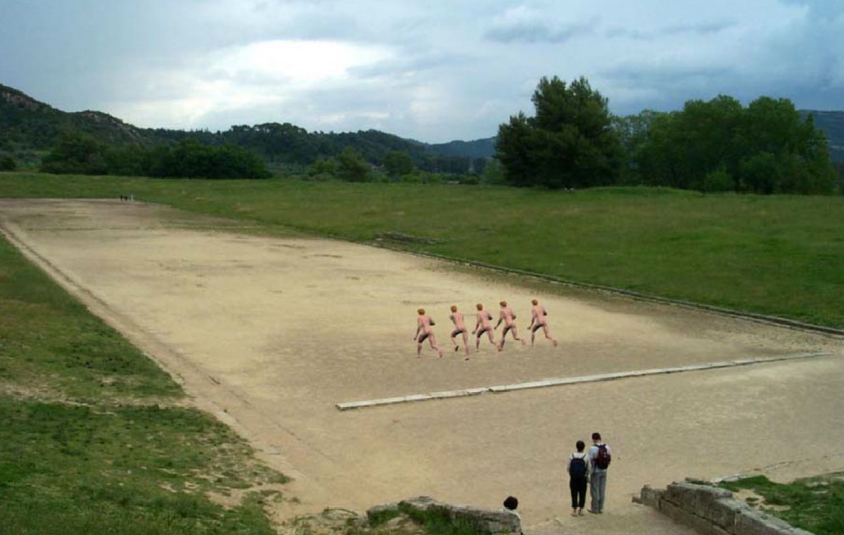 Fig. 3. Image of the Augmented Reality app “Archaeoguide” in ancient Olympia.