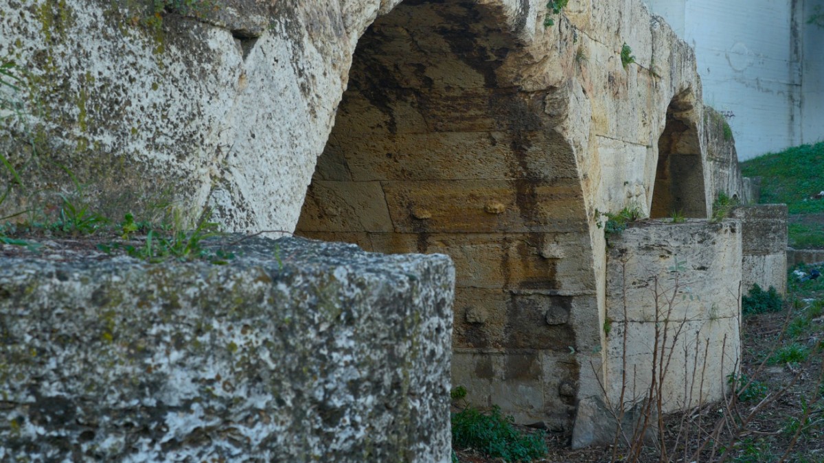 Monumental bridge over the Eleusinian Kephisos River.