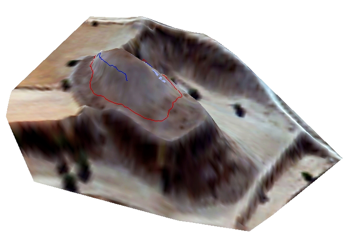 Fig. 3. The Laona mount is a man-made tumulus of significant dimensions (100x60 m.).