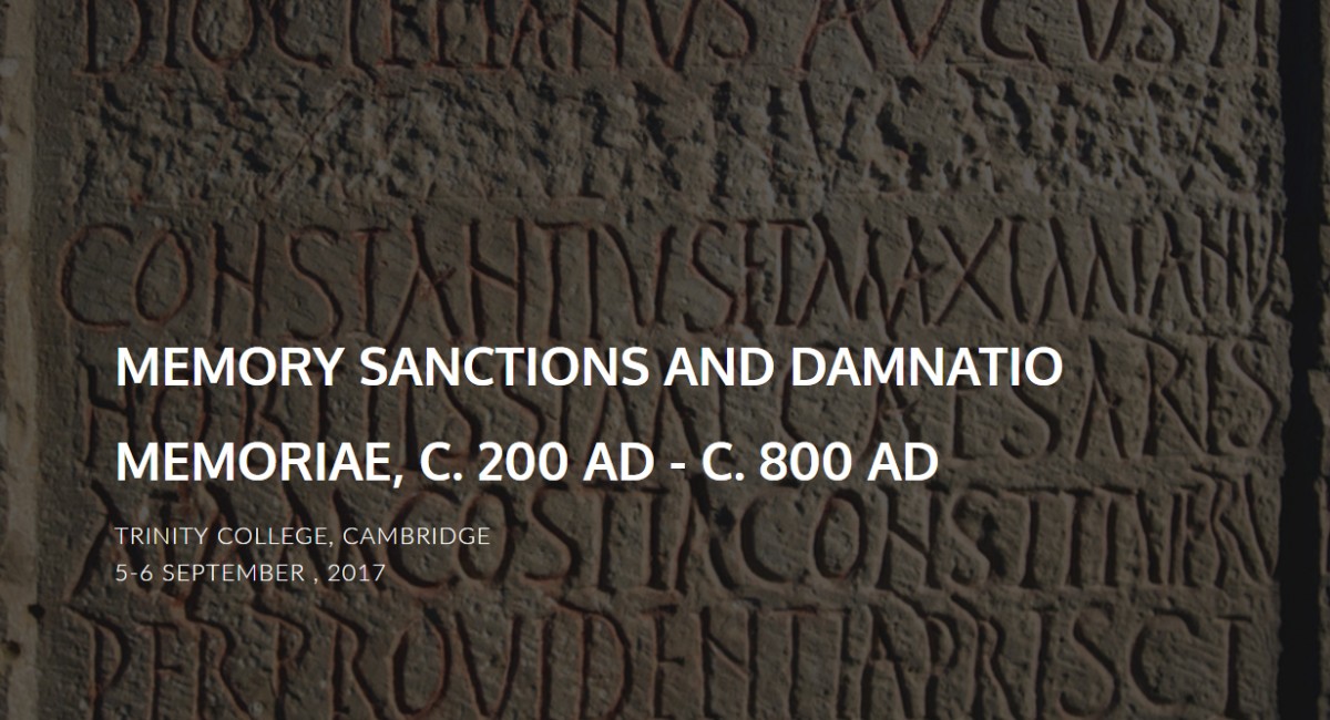 The conference will explore the changing concept of memory sanctions in late antiquity and the early middle ages.