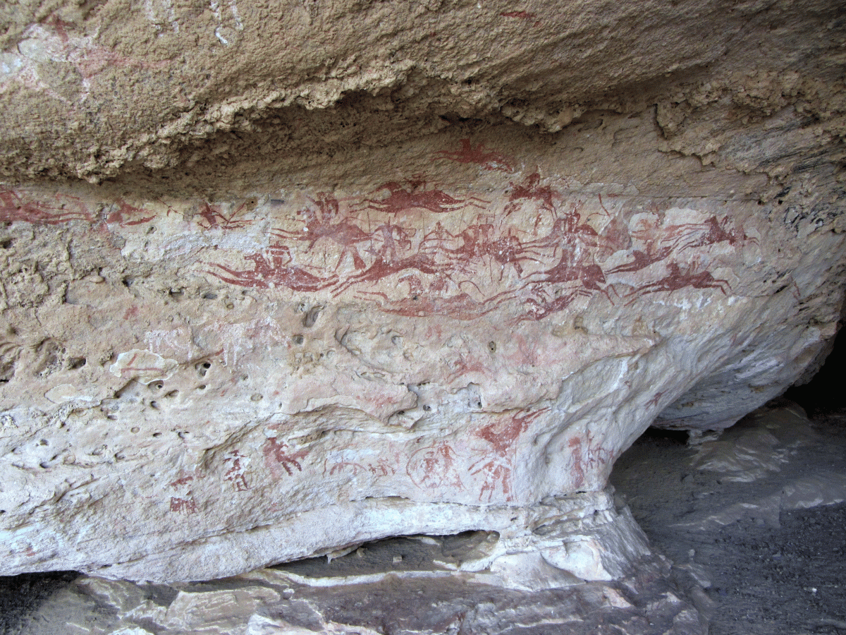 Depiction of galloping horses. Photo Credit: Unesco/Comité Technique/ Sven Oehm.
