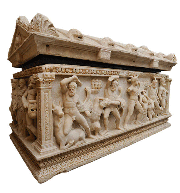 The marble sarcophagus is thought to have been illegally taken out of Turkey in the 1960s. Photo Credit: Daily Sabah.