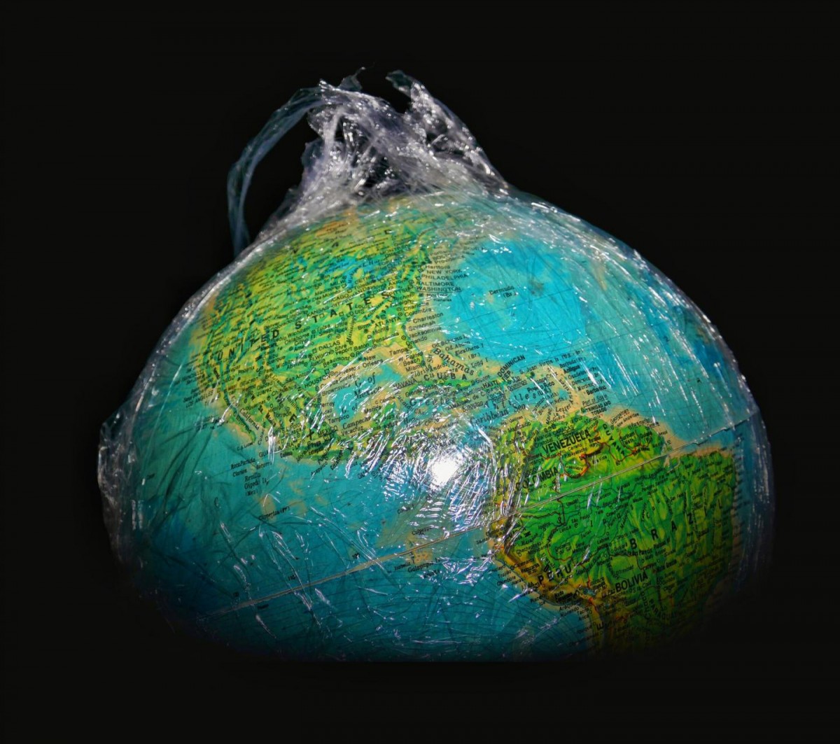 Plastic planet is shown.
Credit: University of Leicester / Jonathan Sisson