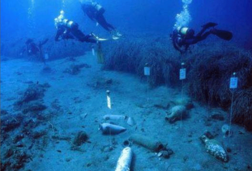 The shipwreck had yielded similar finds about two years ago. Photo Credit: TANN.
