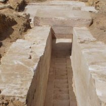 Remains of a hitherto unknown pyramid have been unearthed in Dahshour