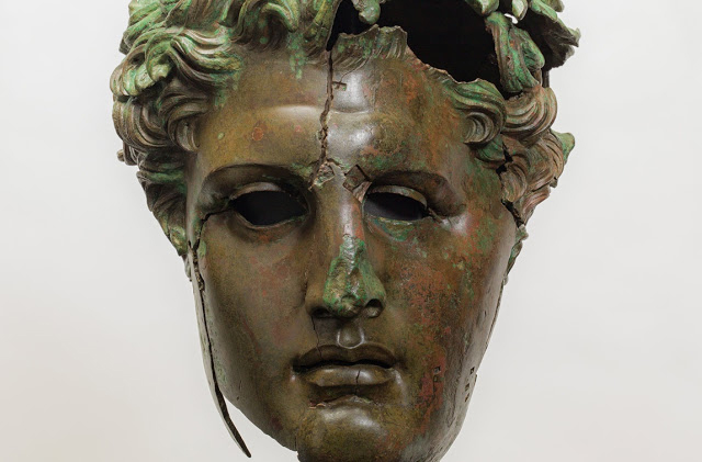 The monumental bronze head of Demetrius I Poliorcetes. Credit: Museo del Prado.