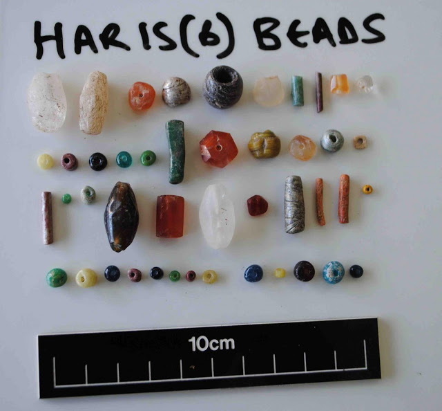 Beads and other artifacts found in Harlaa, in eastern Ethiopia. Some of the objects came from India and China. Credit: University of Exeter