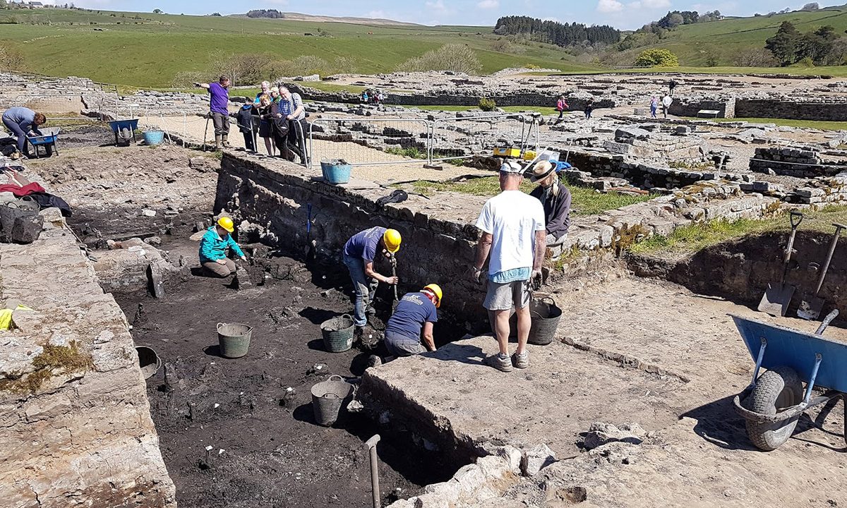 Excavation trench where the tablets were found. Credit: The Vindolanda Trust