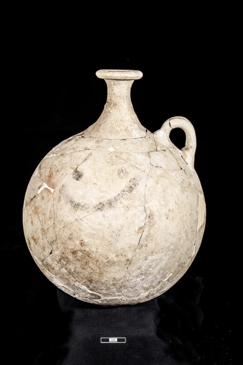 Perhaps the world's oldest smiley, a painted flask from 1700 B.C. found in a burial site in Karkemish, an ancient city in modern-day Turkey.
Photo Credit: Turco-Italian Archaeological Expedition at Karkemish/Live Science.